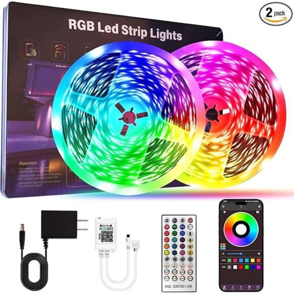 LED Strip Lights 200 FT RGB Color Changing Bedroom Room Party Music Sync Lightin - Picture 8 of 8